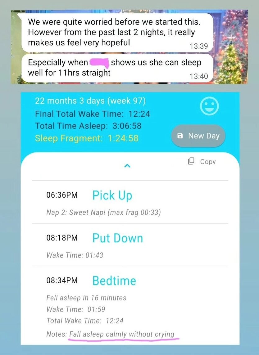 22mo sleep training